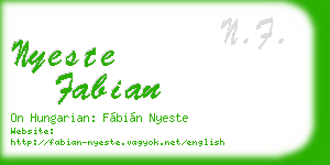 nyeste fabian business card